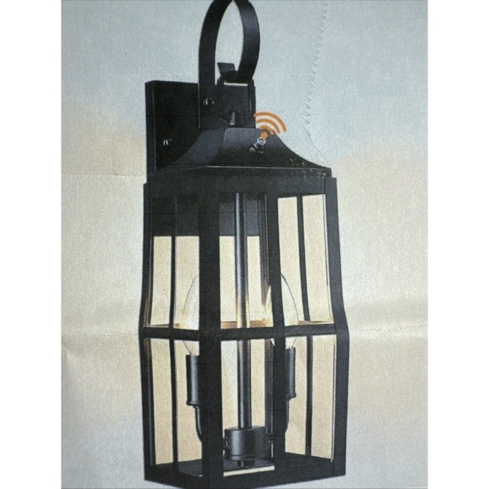19" Large Outside Modern Wall Sconce Light Fixture Dusk to Dawn, Industrial